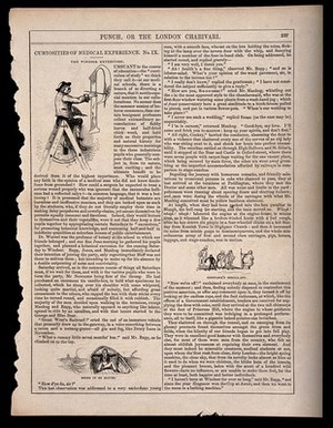 Three episodes about Mr. Rapp, Mr. Jones and Mr. Manhug - medical students out on a botany field trip. Letterpress and wood engraving, 1842. - Wellcome Tıp Tarihi Kütüphanesi